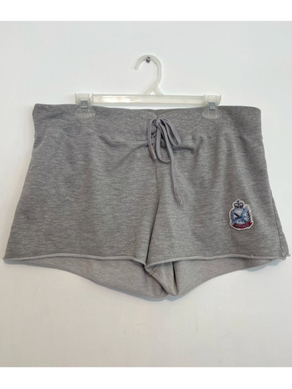 COCO BLUE Plus Size Heathered Gray Grey Y2K 00s 2000s Active Sporty Sweat Shorts